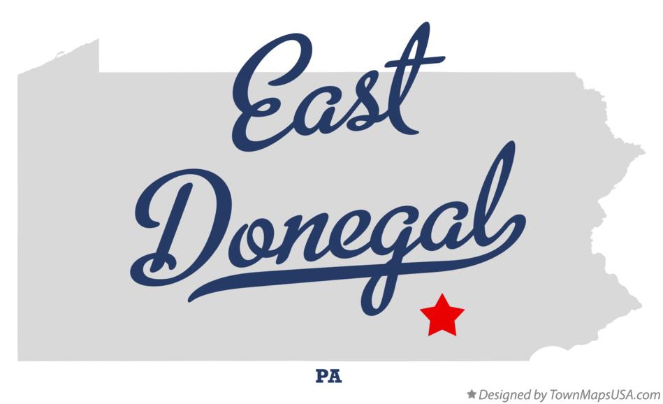 Map of East Donegal Pennsylvania PA