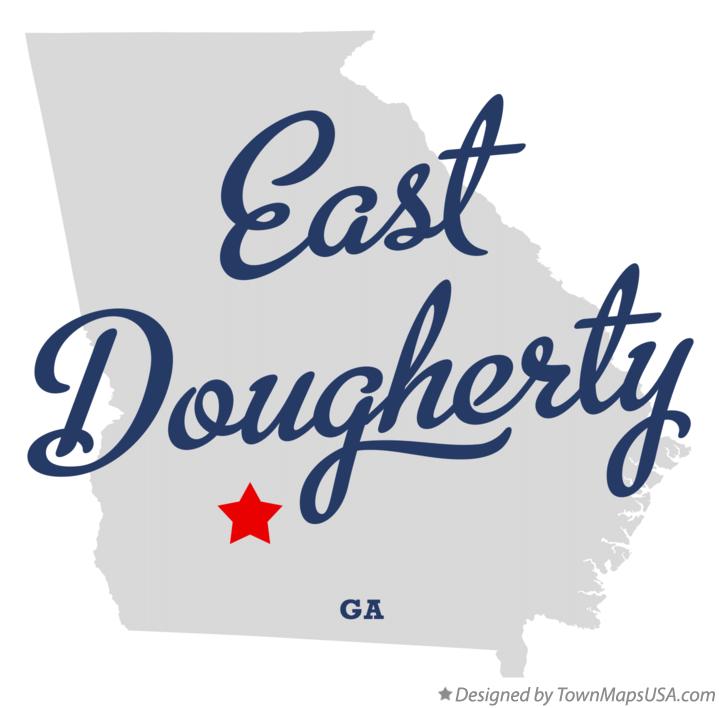 Map of East Dougherty Georgia GA