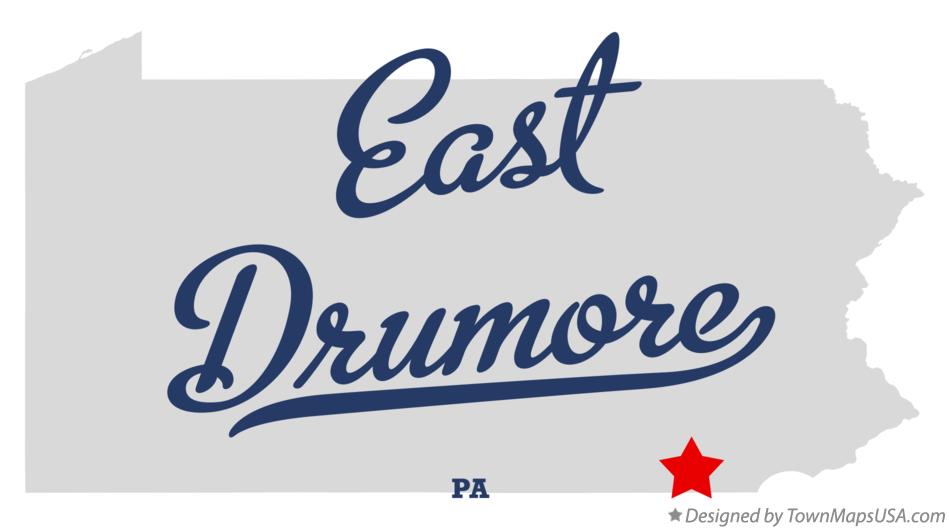 Map of East Drumore Pennsylvania PA