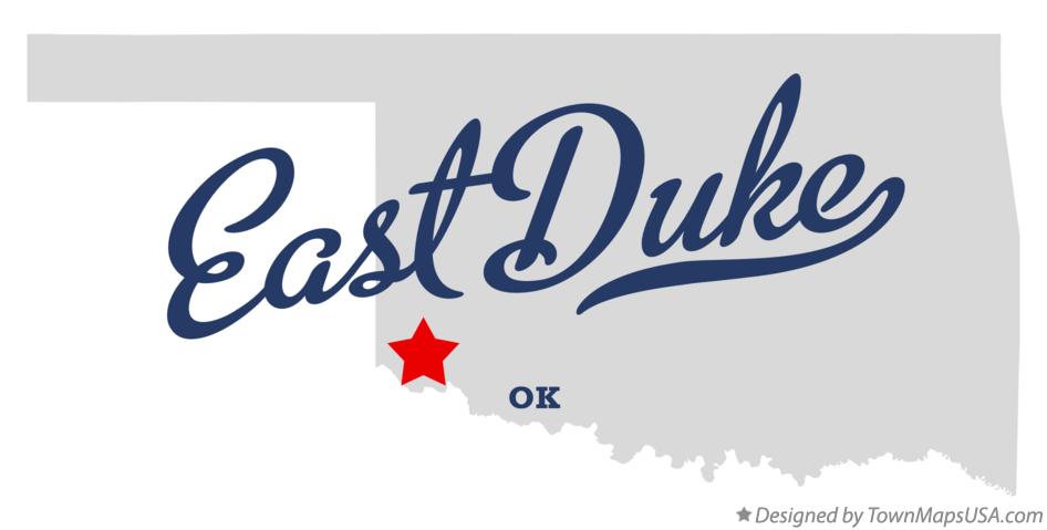 Map of East Duke Oklahoma OK