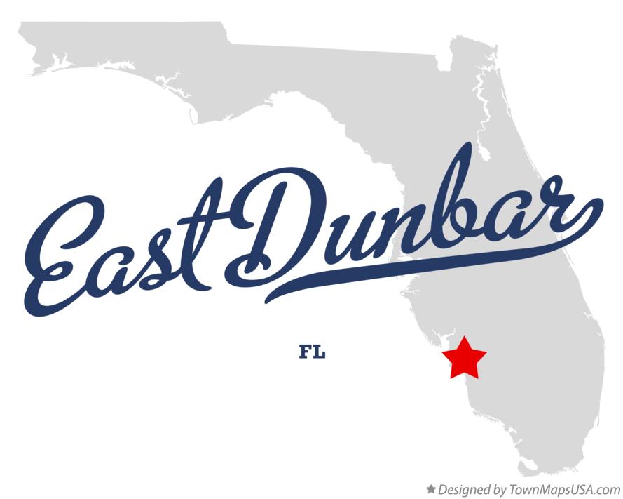 Map of East Dunbar Florida FL