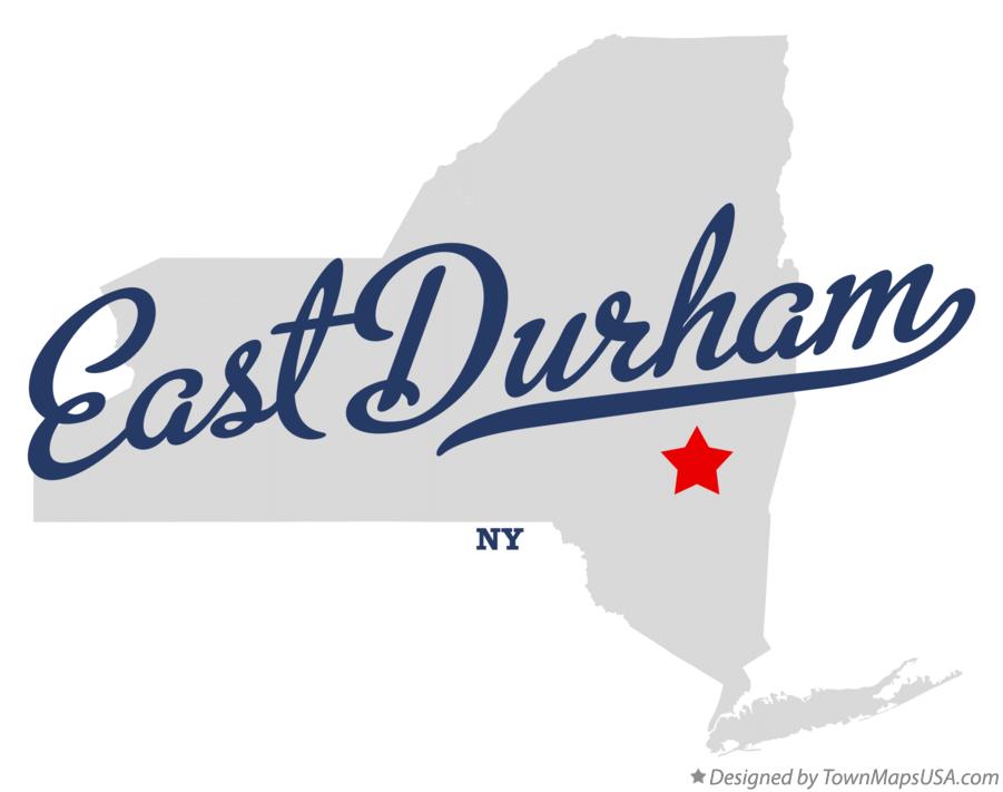 Map of East Durham New York NY