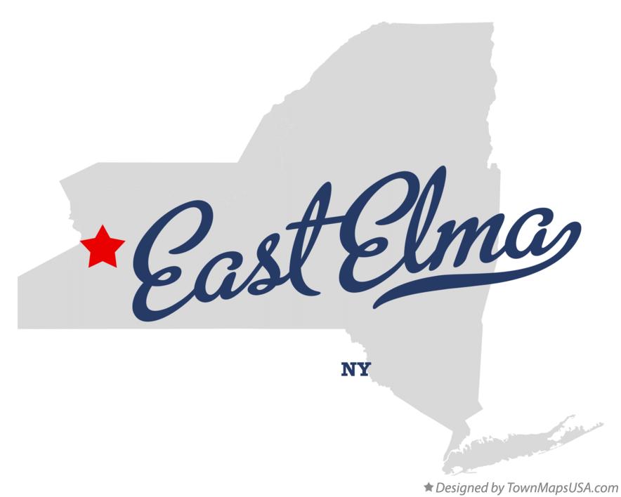 Map of East Elma New York NY