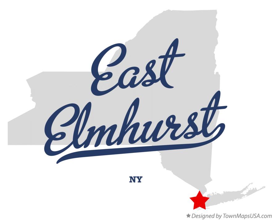 Map of East Elmhurst New York NY