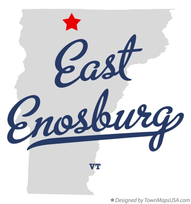 Map of East Enosburg Vermont VT