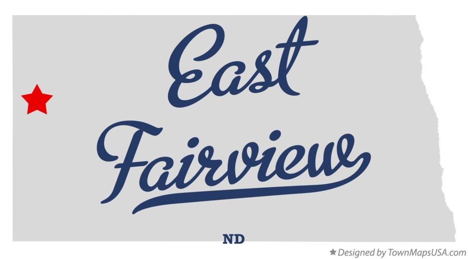 Map of East Fairview North Dakota ND