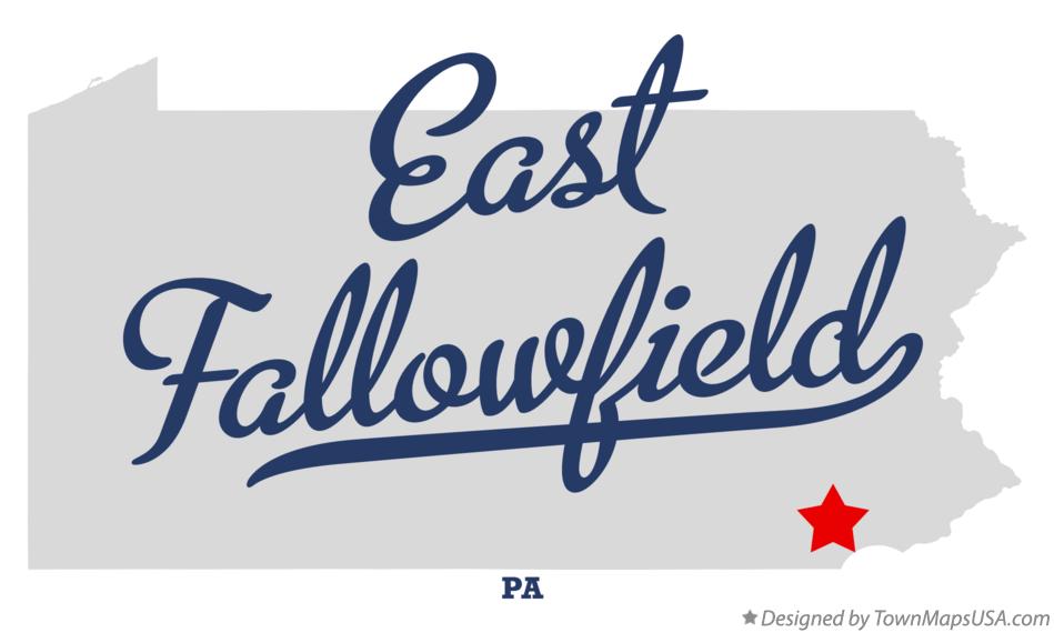 Map of East Fallowfield Pennsylvania PA