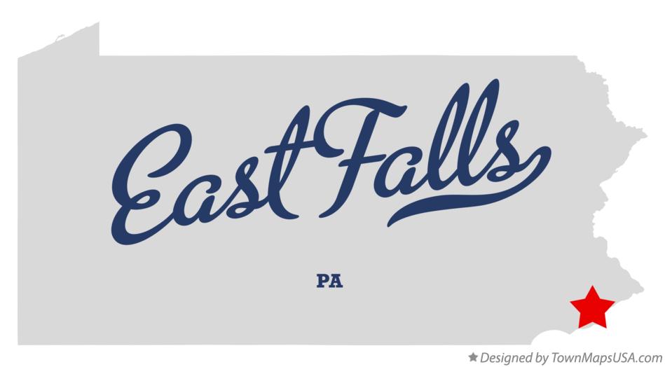 Map of East Falls Pennsylvania PA
