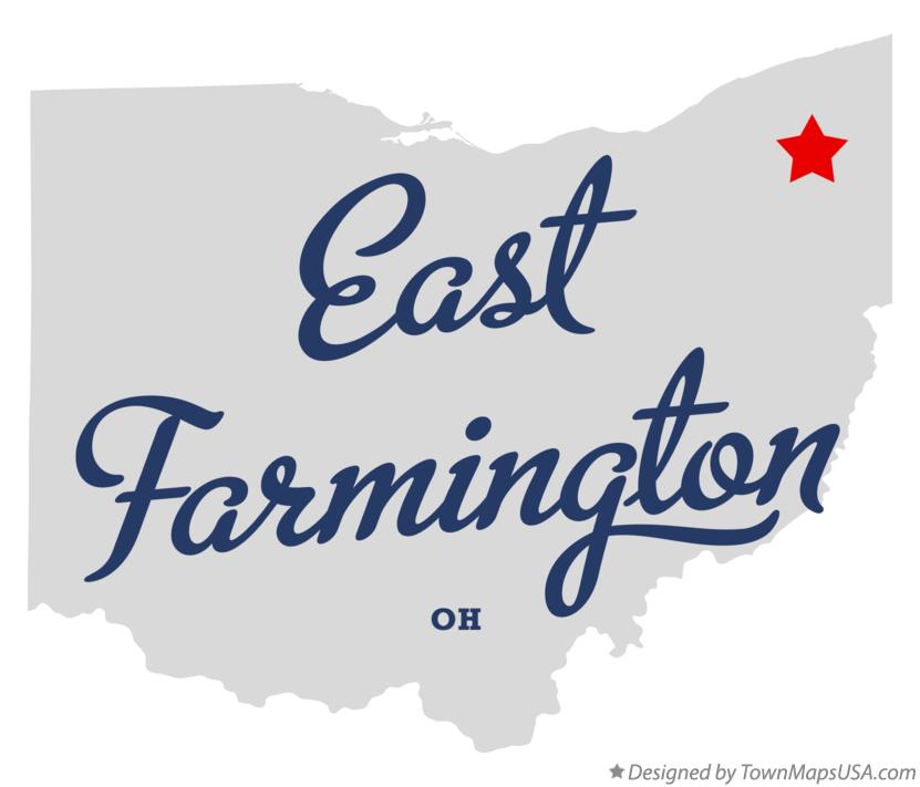 Map of East Farmington Ohio OH