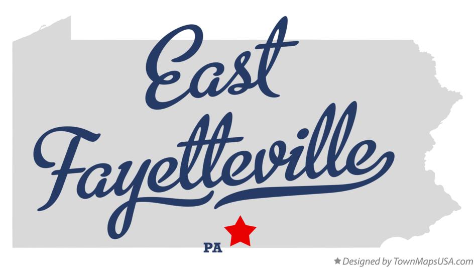Map of East Fayetteville Pennsylvania PA