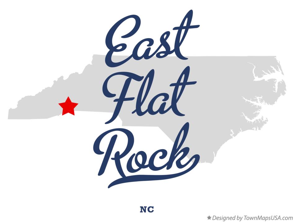 Map of East Flat Rock North Carolina NC