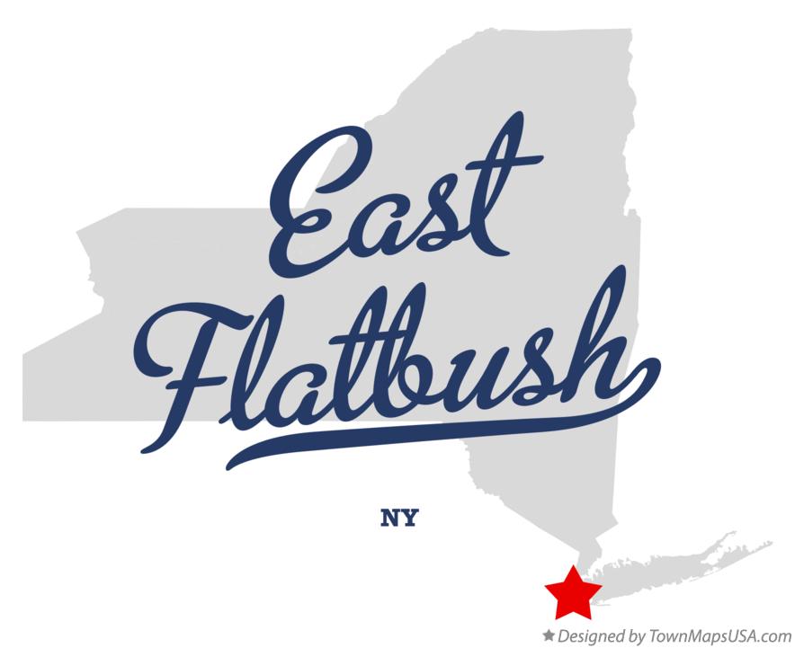 Map of East Flatbush New York NY