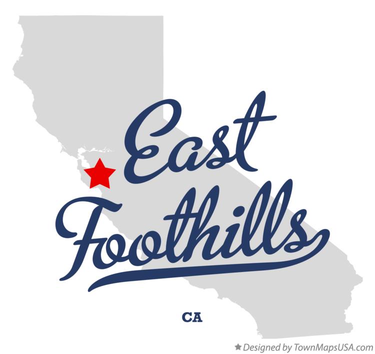Map of East Foothills California CA