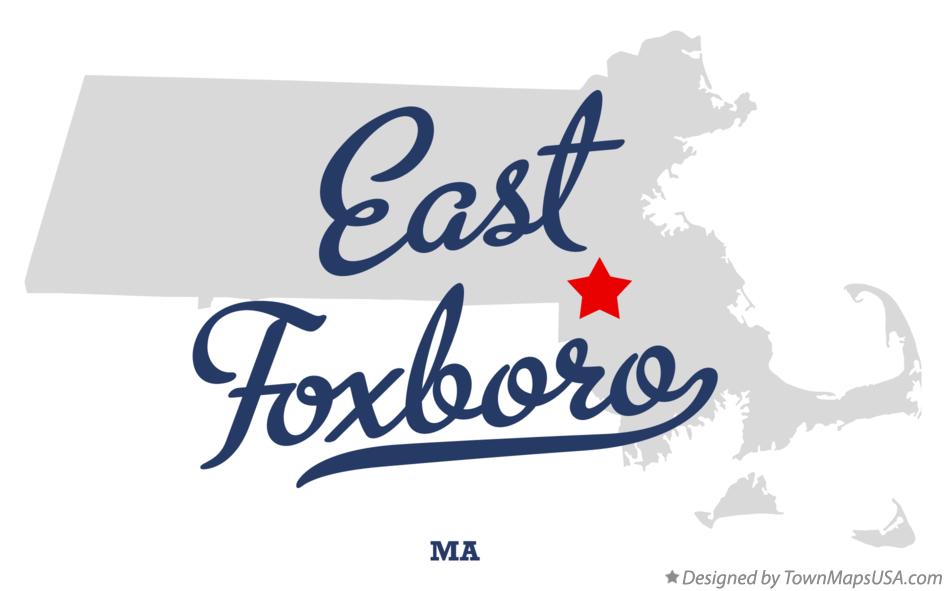 Map of East Foxboro Massachusetts MA
