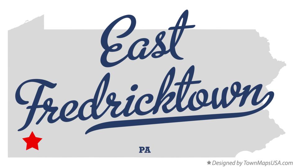 Map of East Fredricktown Pennsylvania PA