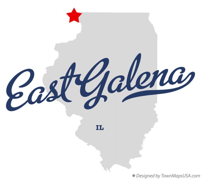 Map of East Galena Illinois IL