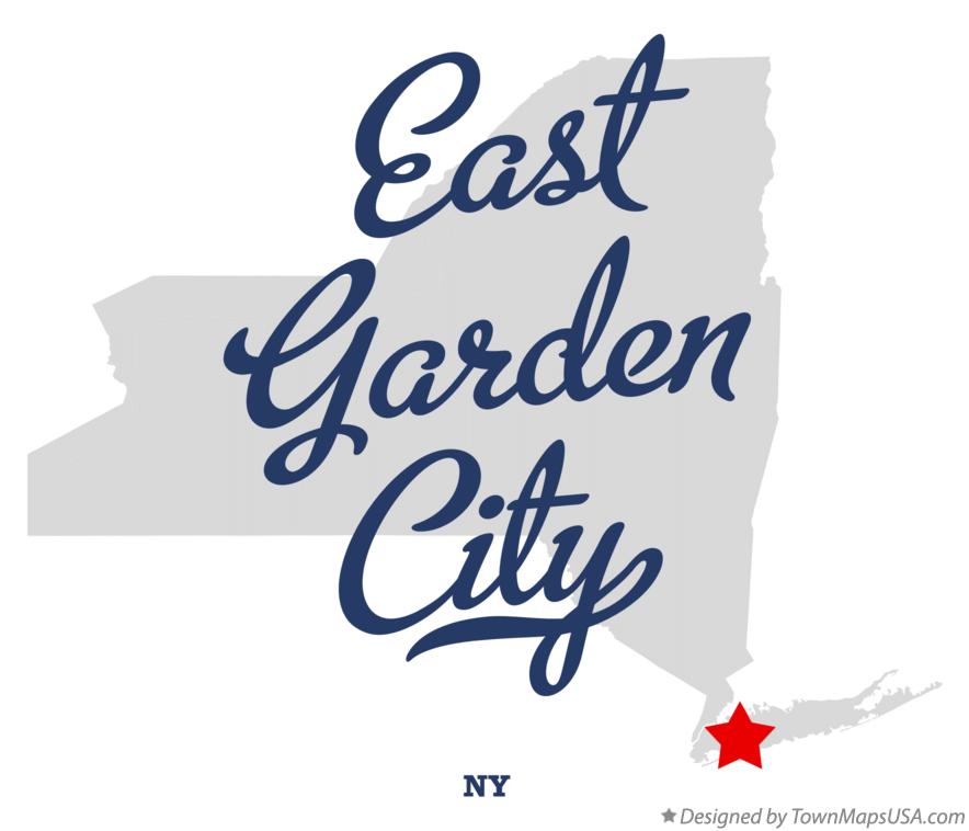 Map of East Garden City New York NY