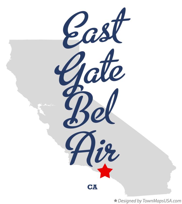 Map of East Gate Bel Air California CA