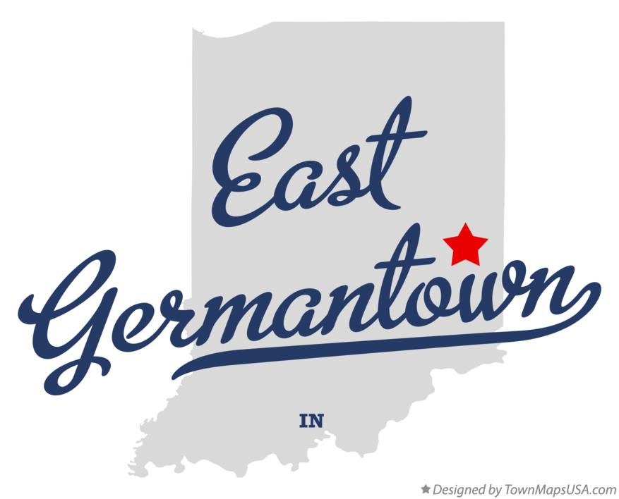 Map of East Germantown Indiana IN