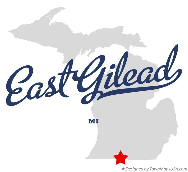 Map of East Gilead Michigan MI