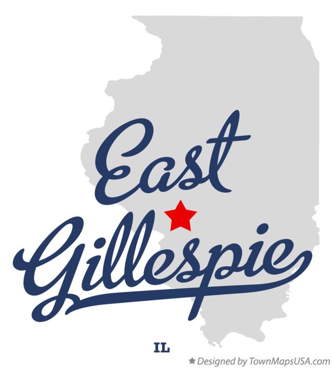 Map of East Gillespie Illinois IL