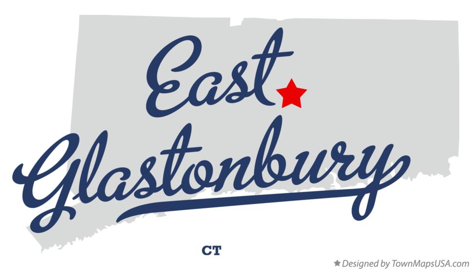 Map of East Glastonbury Connecticut CT