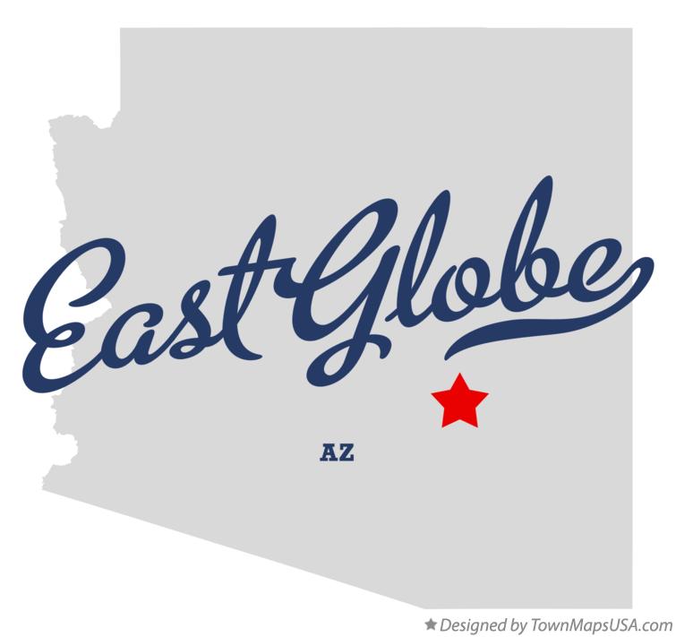 Map of East Globe Arizona AZ