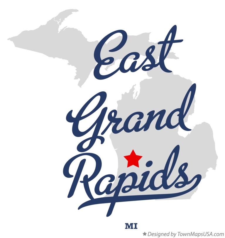 Map of East Grand Rapids Michigan MI
