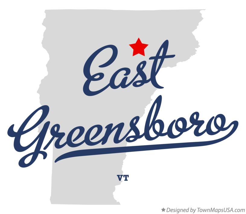 Map of East Greensboro Vermont VT