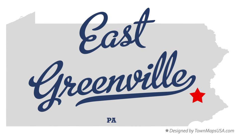 Map of East Greenville Pennsylvania PA