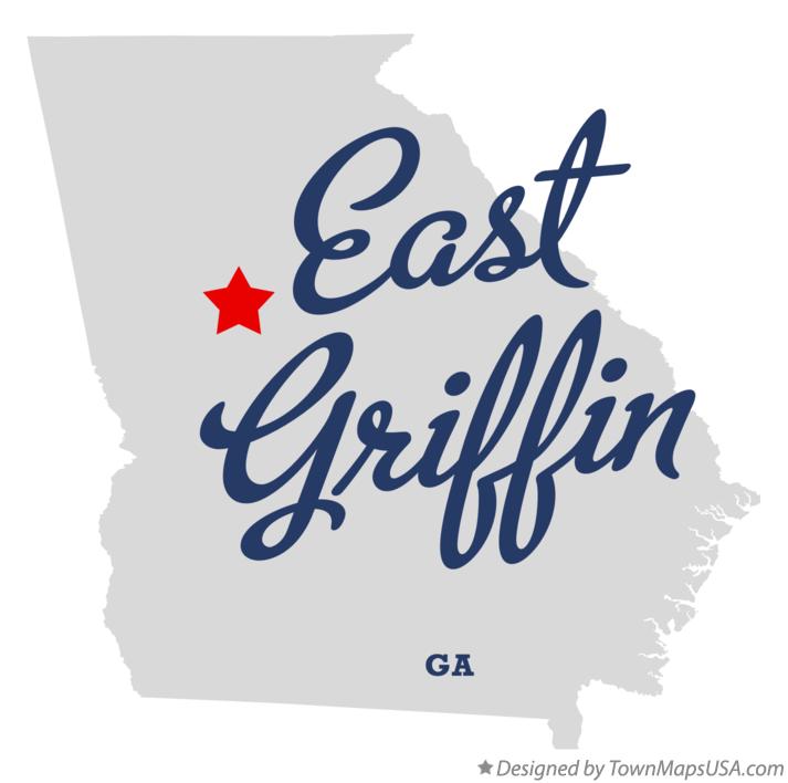 Map of East Griffin Georgia GA
