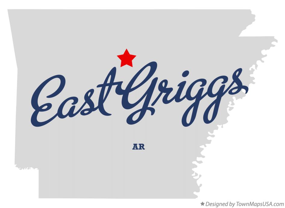 Map of East Griggs Arkansas AR