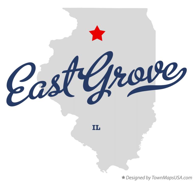 Map of East Grove Illinois IL