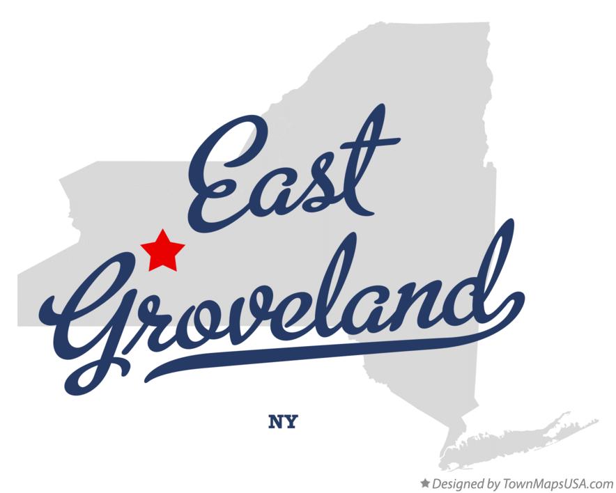 Map of East Groveland New York NY