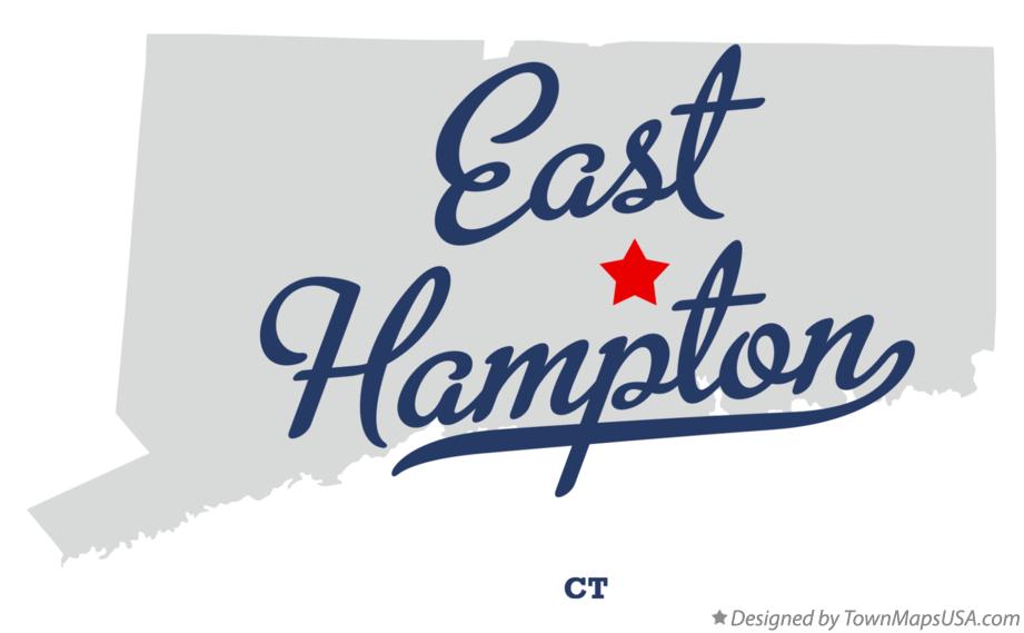 Map of East Hampton Connecticut CT