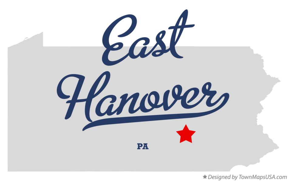 Map of East Hanover Pennsylvania PA