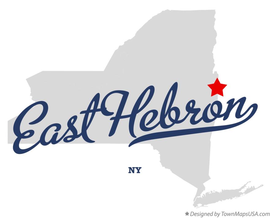 Map of East Hebron New York NY