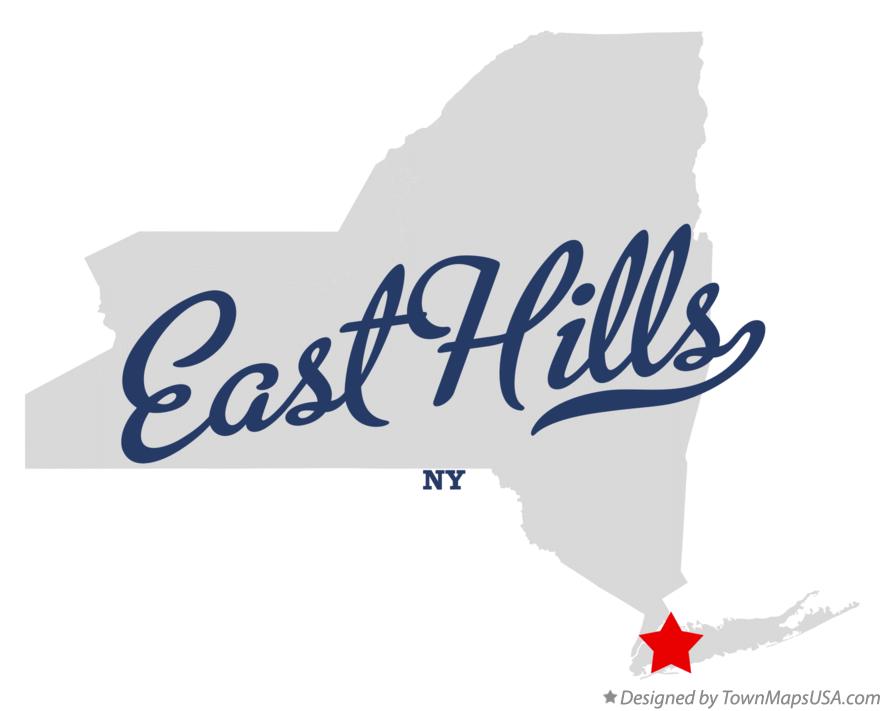 Map of East Hills New York NY