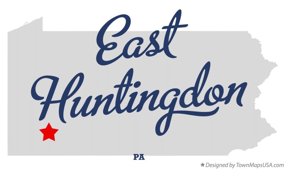 Map of East Huntingdon Pennsylvania PA
