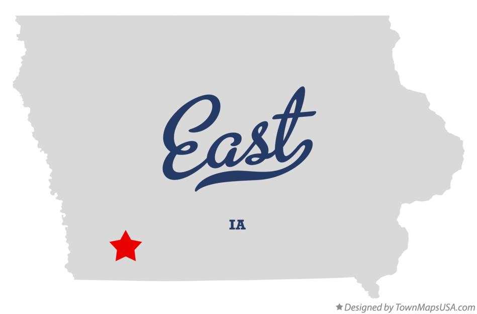 Map of East Iowa IA