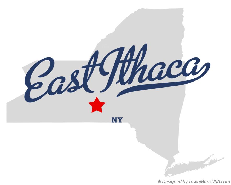 Map of East Ithaca New York NY