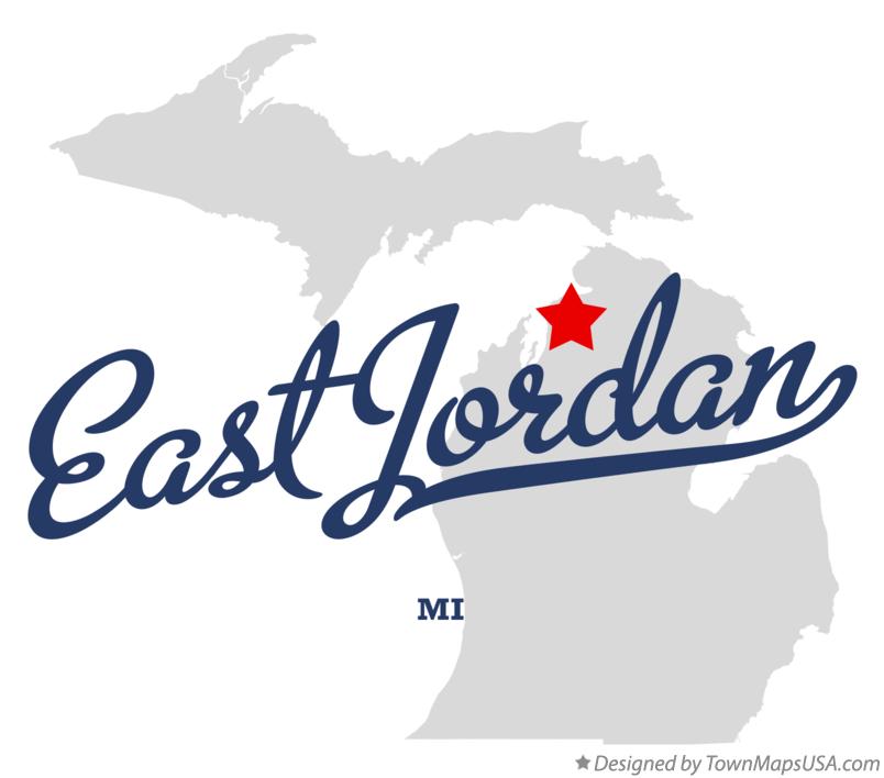 Map of East Jordan Michigan MI