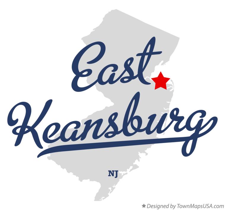 Map of East Keansburg New Jersey NJ