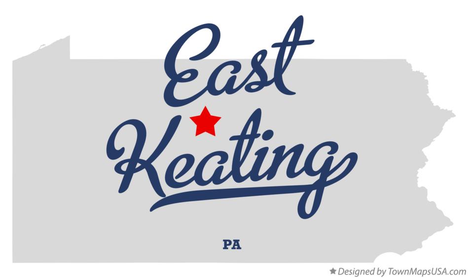 Map of East Keating Pennsylvania PA