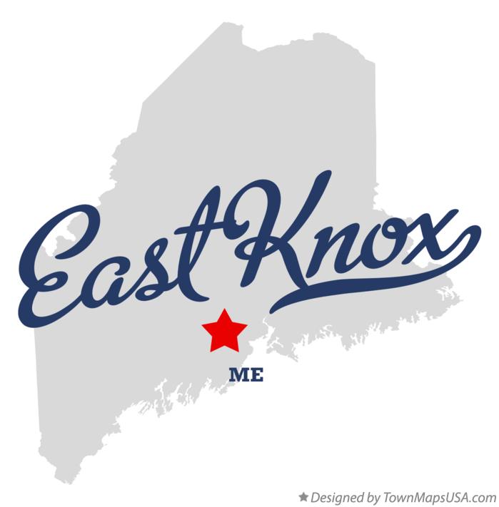 Map of East Knox Maine ME