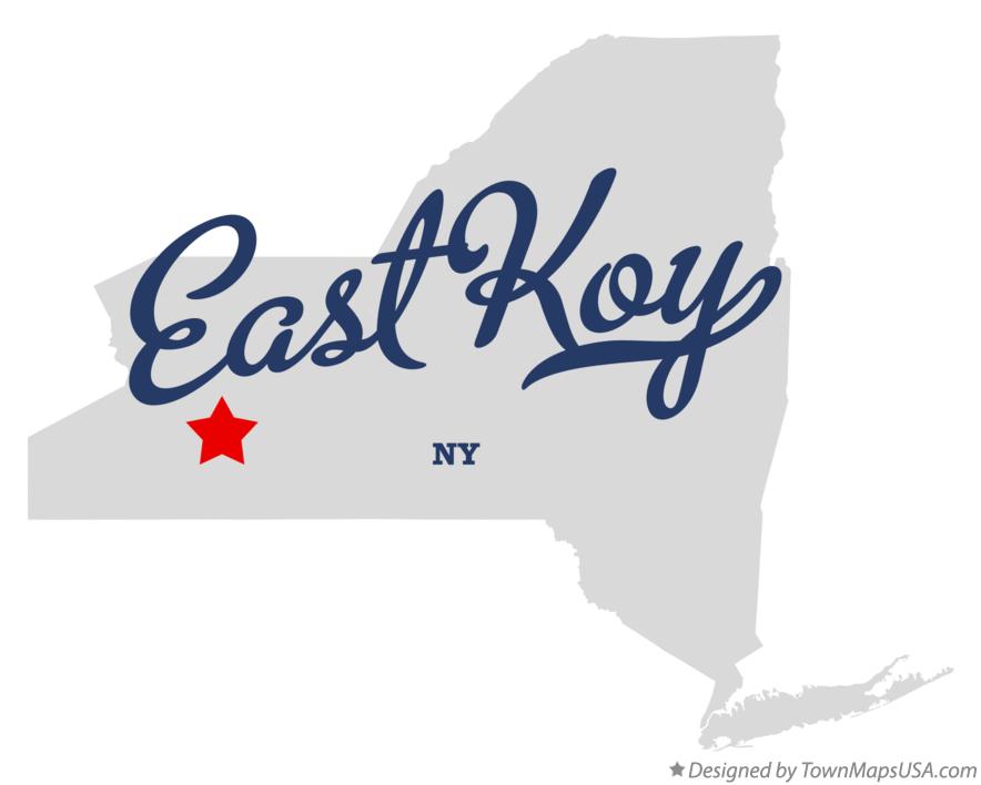 Map of East Koy New York NY