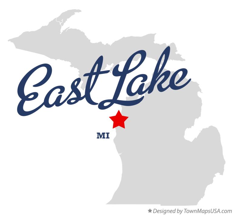 Map of East Lake Michigan MI