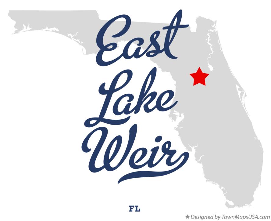 Map of East Lake Weir Florida FL