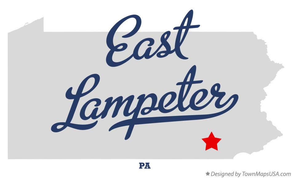 Map of East Lampeter Pennsylvania PA