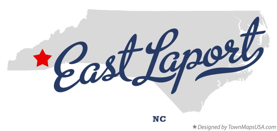 Map of East Laport North Carolina NC